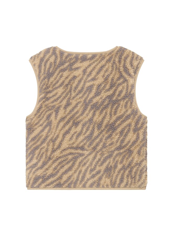 Daily7 - Teddy gilet animal - Ginger root