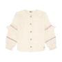 Daily7 - Shirt longsleeve ruffle - Mother of pearl