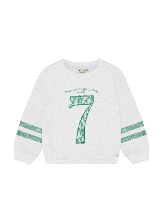 T-shirt longsleeve seven - Light grey melange