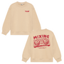 Daily7 - Oversized sweater backprint - Ginger root