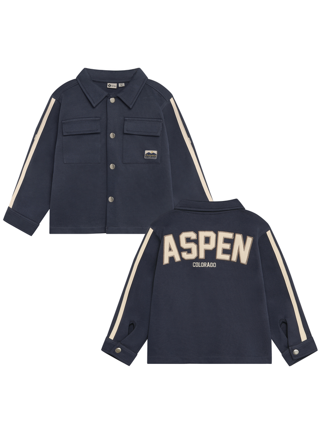 Daily7 - Shirt jacket backprint - Odyssey gray