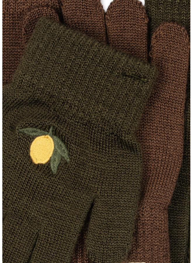 Konges Sløjd - 2-pack filla gloves - Kombu green