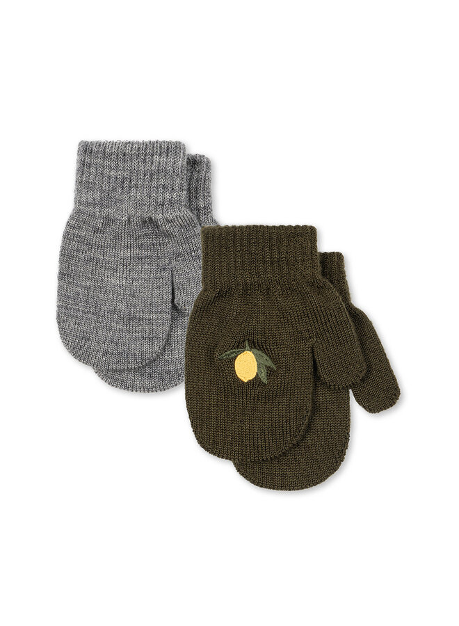 2-pack filla mittens - Kombu green