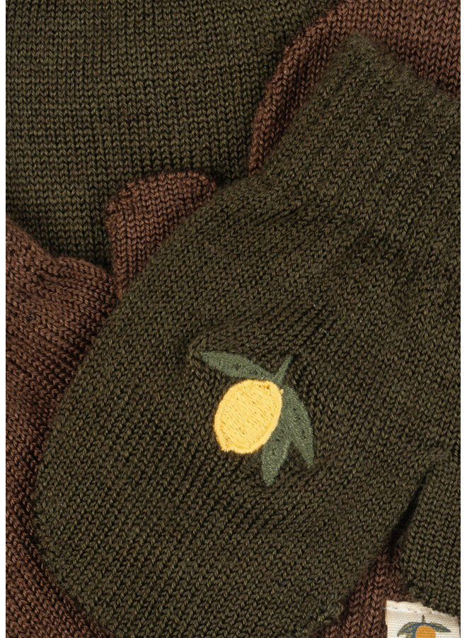 Konges Sløjd - 2-pack filla mittens - Kombu green