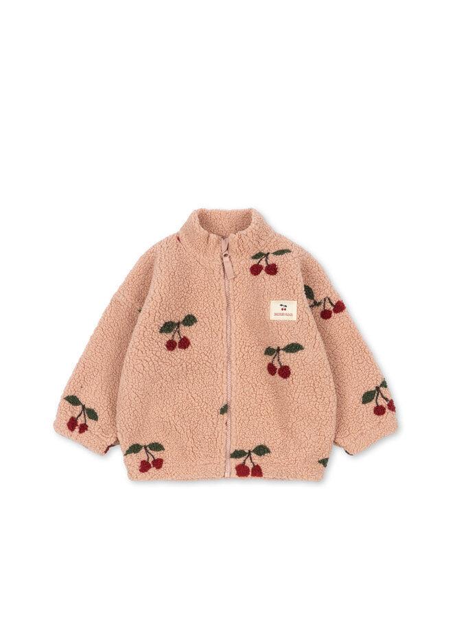 Konges Sløjd - Jody teddy jacket - Ma grande cerise blush