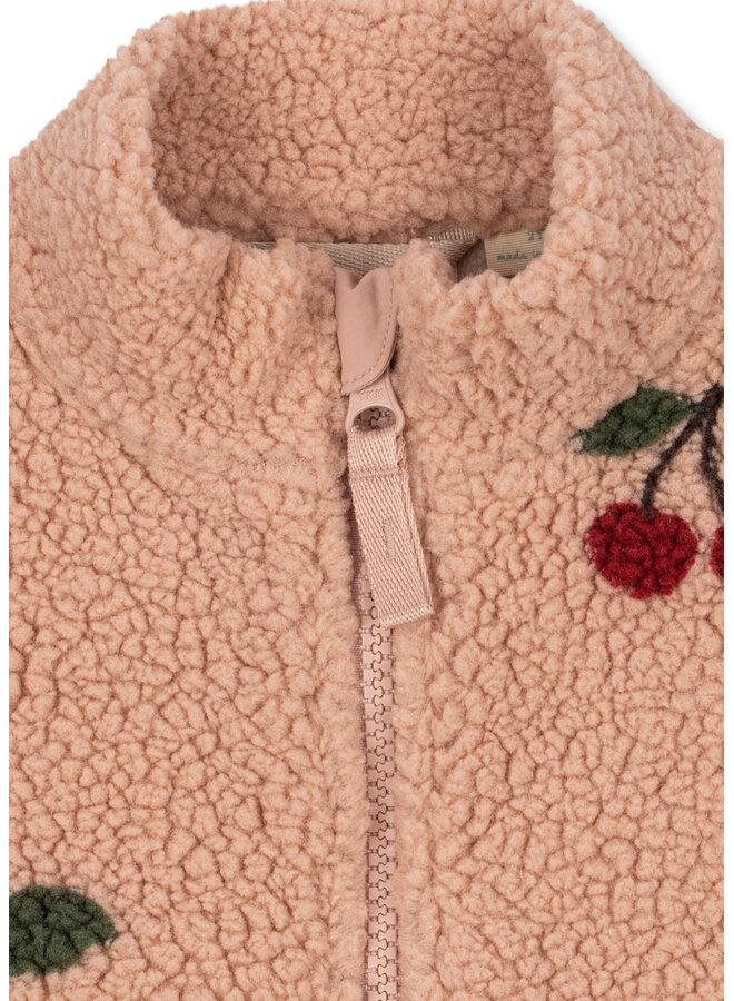Konges Sløjd - Jody teddy jacket - Ma grande cerise blush