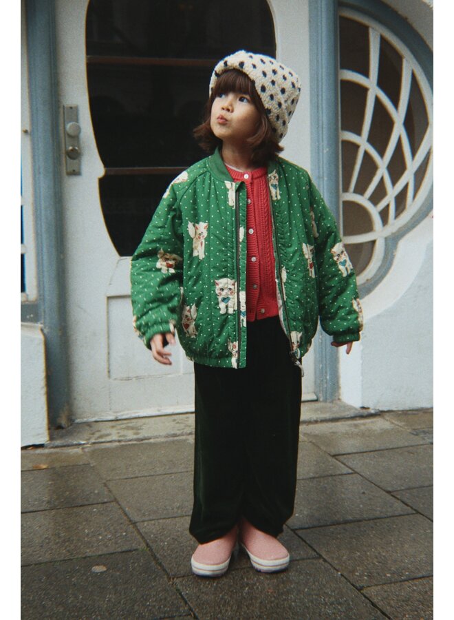 Konges Sløjd - Juno printed bomber jacket - Dot miao verde