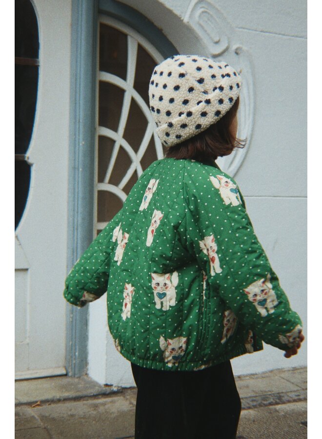 Konges Sløjd - Juno printed bomber jacket - Dot miao verde
