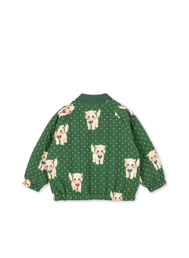 Konges Sløjd - Juno printed bomber jacket - Dot miao verde