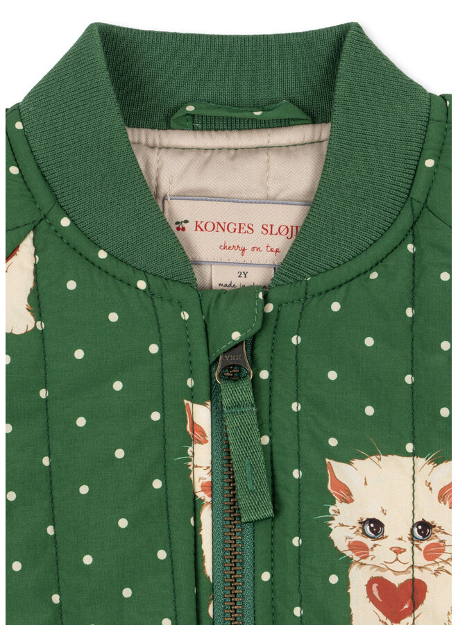 Konges Sløjd - Juno printed bomber jacket - Dot miao verde