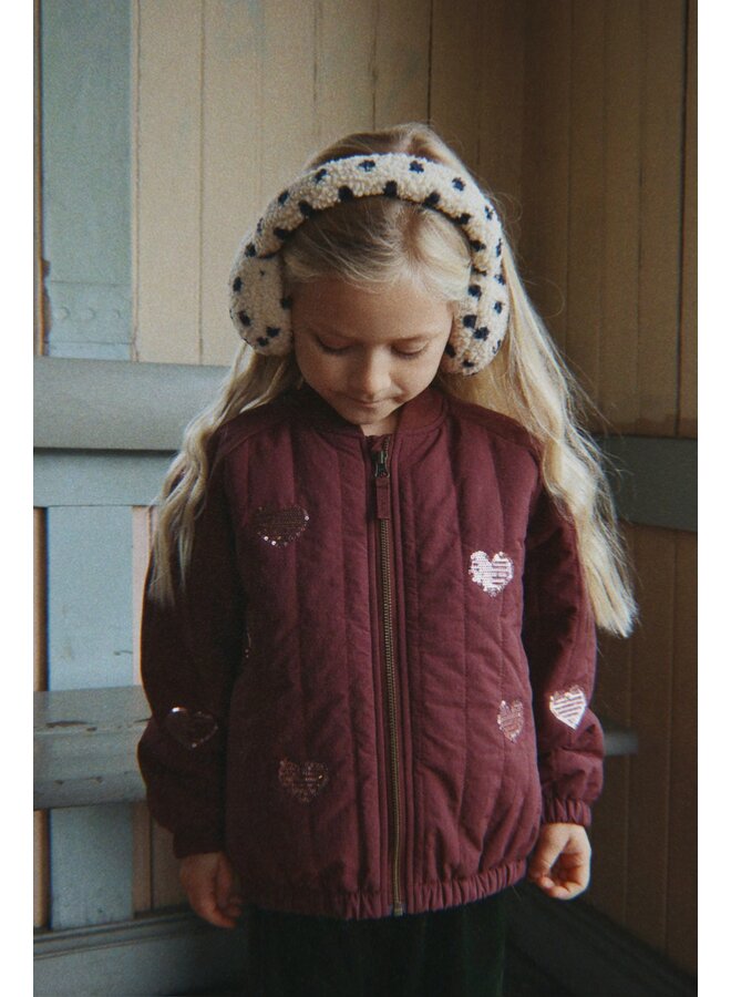 Konges Sløjd - Juno sequin bomber jacket - Decadent chocolate