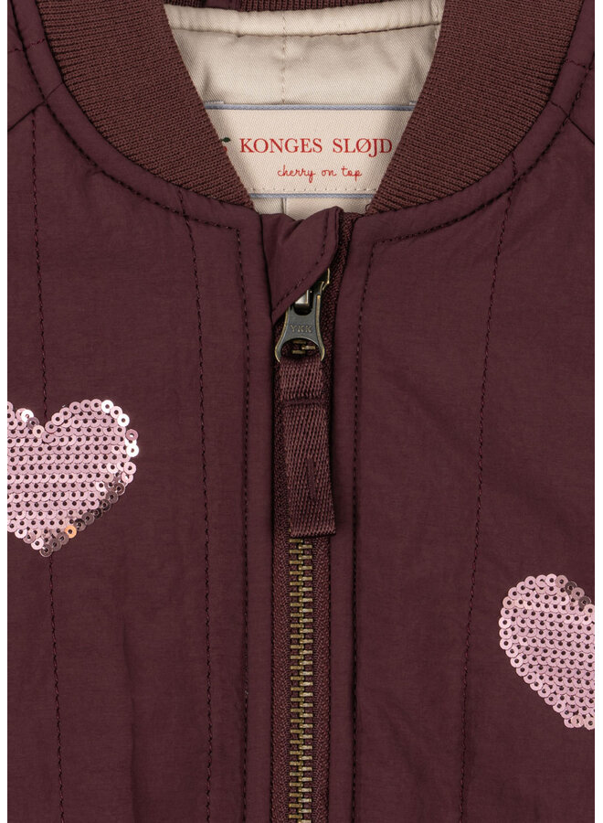 Konges Sløjd - Juno sequin bomber jacket - Decadent chocolate