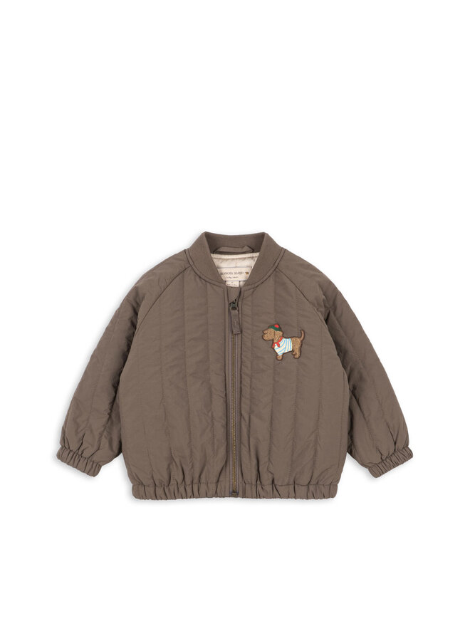 Konges Sløjd - Juno terry bomber jacket - Walnut