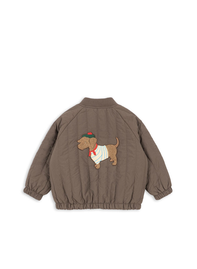 Konges Sløjd - Juno terry bomber jacket - Walnut