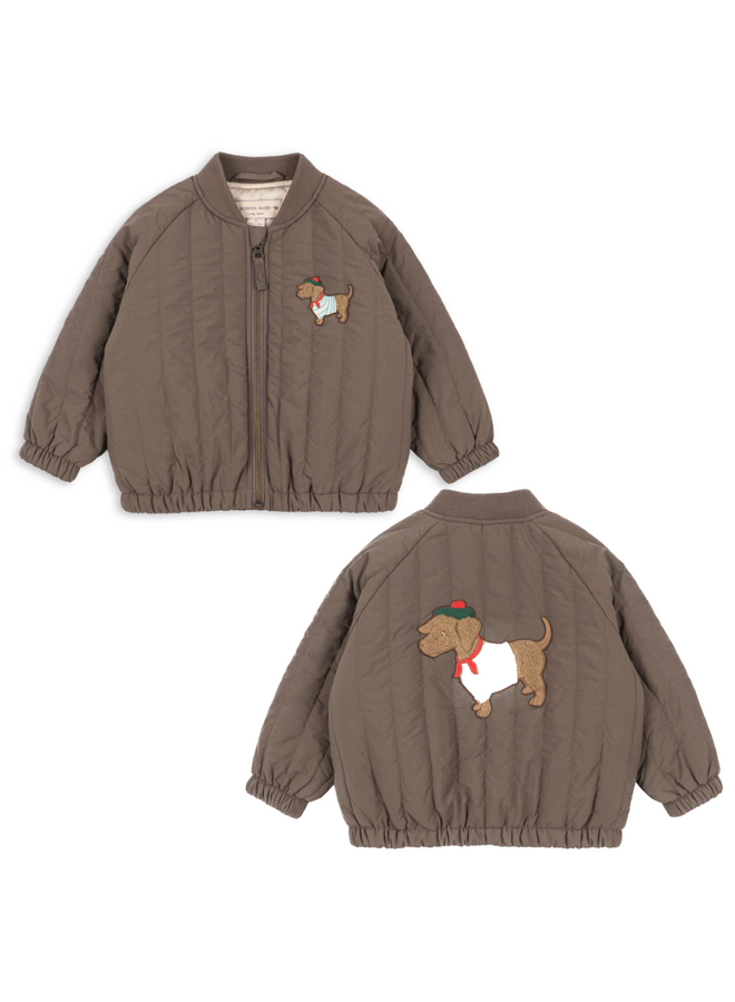 Juno terry bomber jacket - Walnut