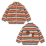 Konges Sløjd - Jody embroidery teddy jacket - Tangerine stripe