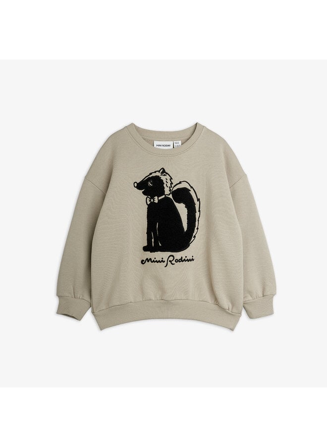 Skunk chenille sweatshirt - Grey
