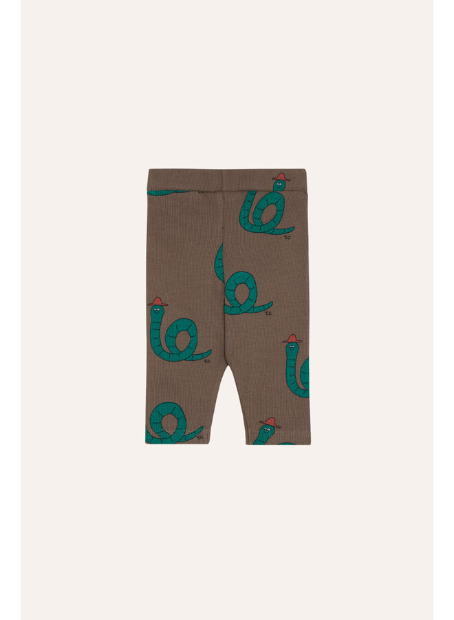 Snakes baby leggings - Brown