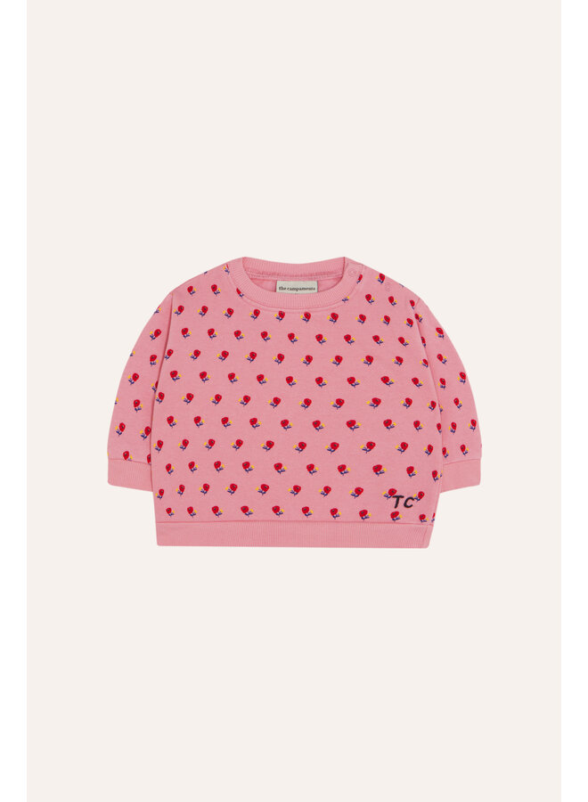 The Campamento - Flowers pink baby sweatshirt