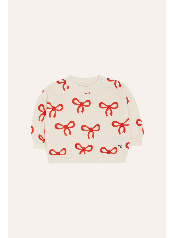 Big bows baby sweatshirt - Ecru