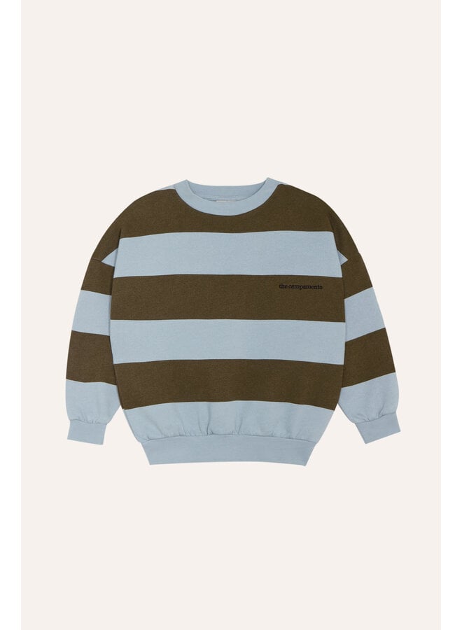 Green stripes sweatshirt