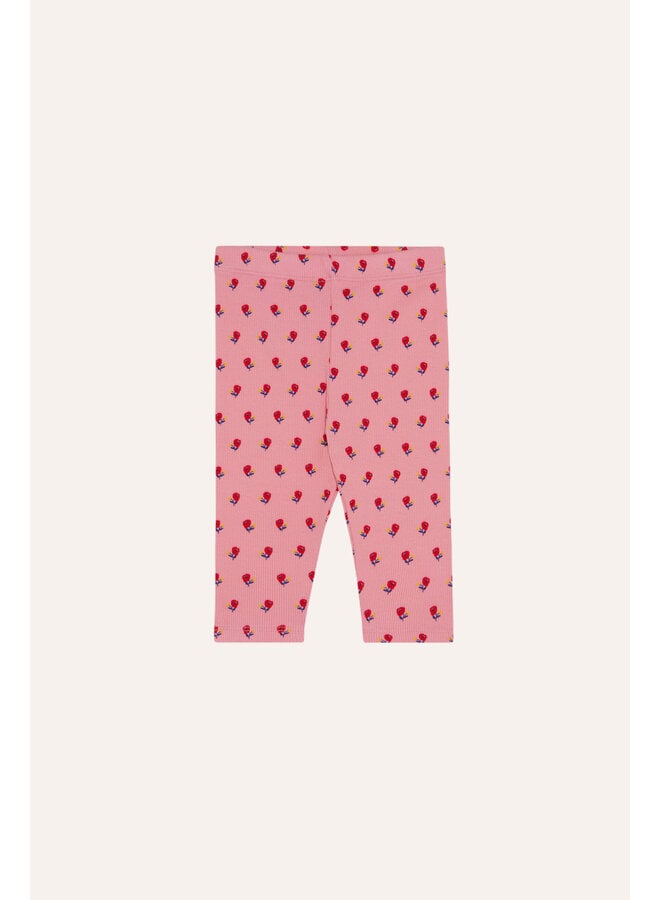 Flowers pink baby leggings