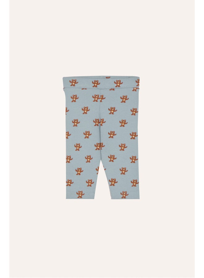 The Campamento - Happy bears baby leggings - Light blue