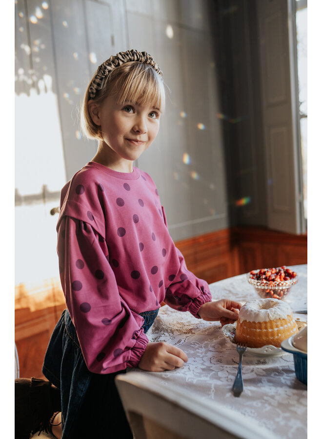 Petit Blush - Carly sweater dots - Deep orchid