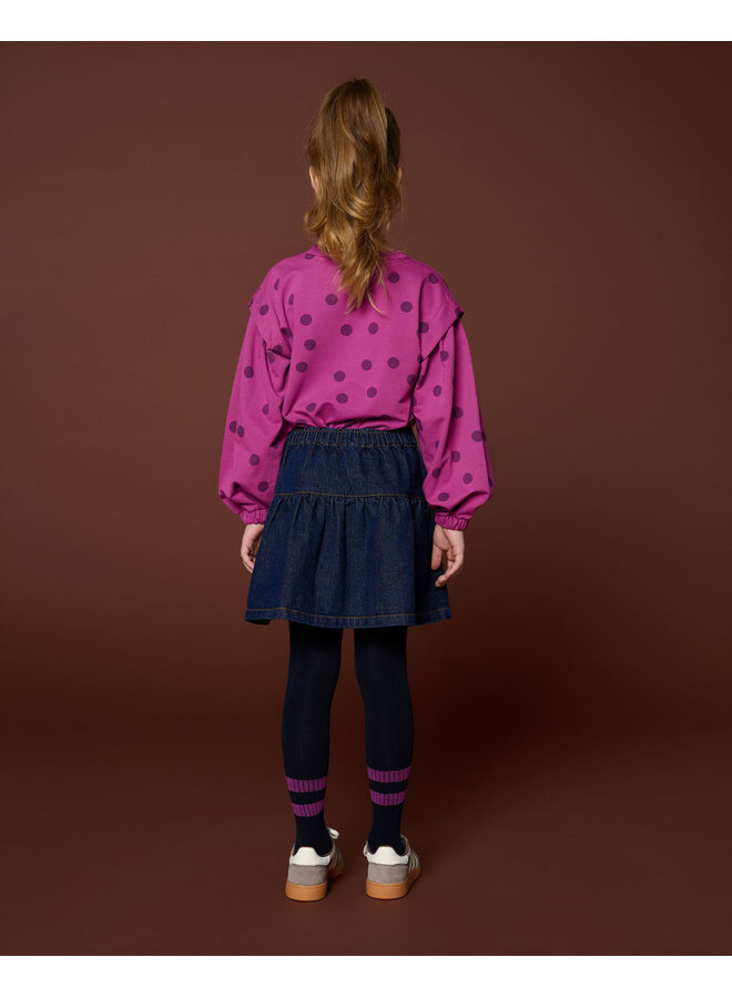 Petit Blush - Carly sweater dots - Deep orchid