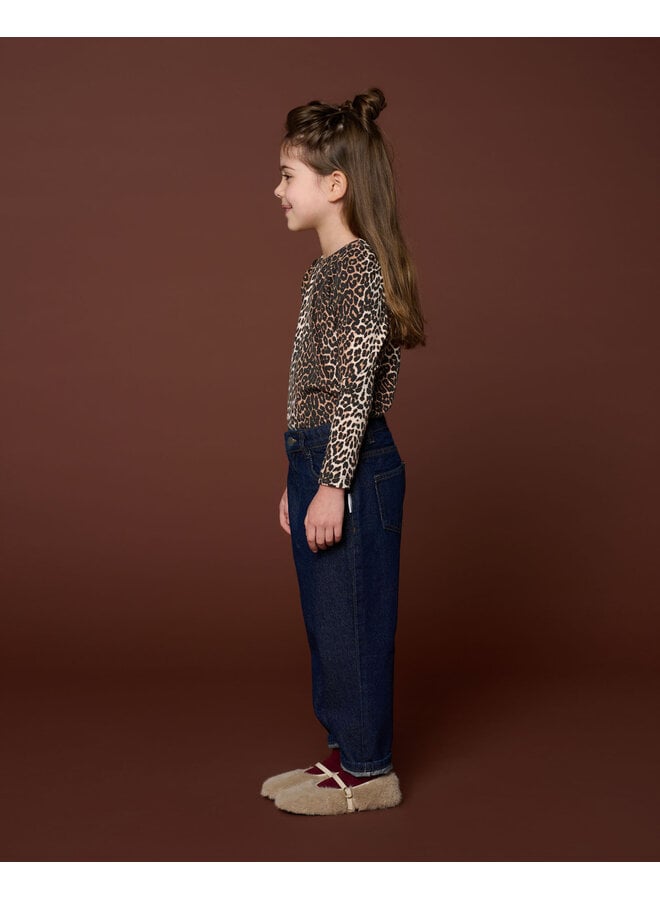 Petit Blush - Puff sleeve top - Leopard AOP