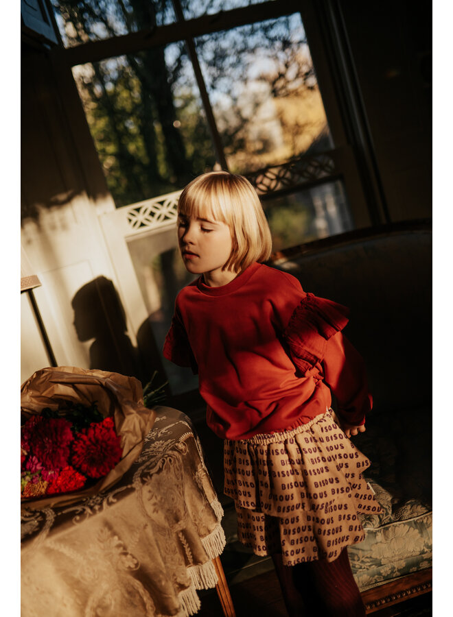 Petit Blush - Mini smock skirt bisous - Cork/Purple