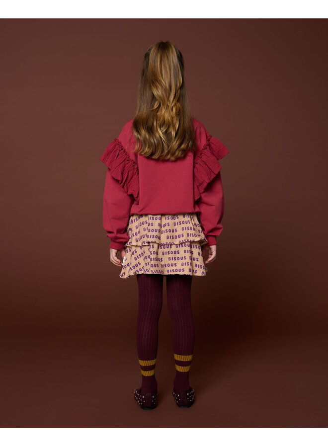 Petit Blush - Mini smock skirt bisous - Cork/Purple