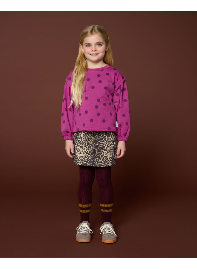 Petit Blush - Denim cargo skirt - Leopard AOP