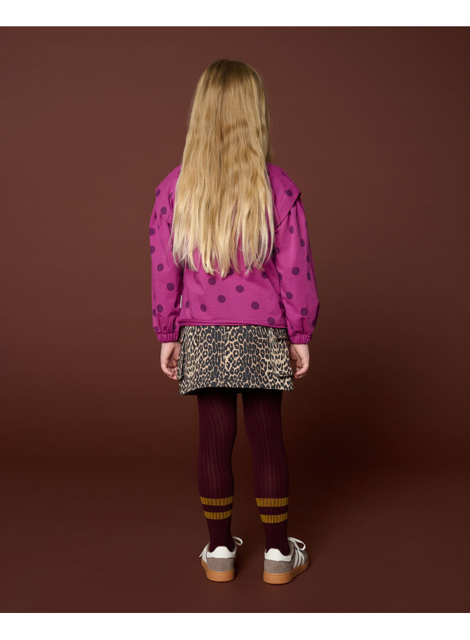 Petit Blush - Denim cargo skirt - Leopard AOP
