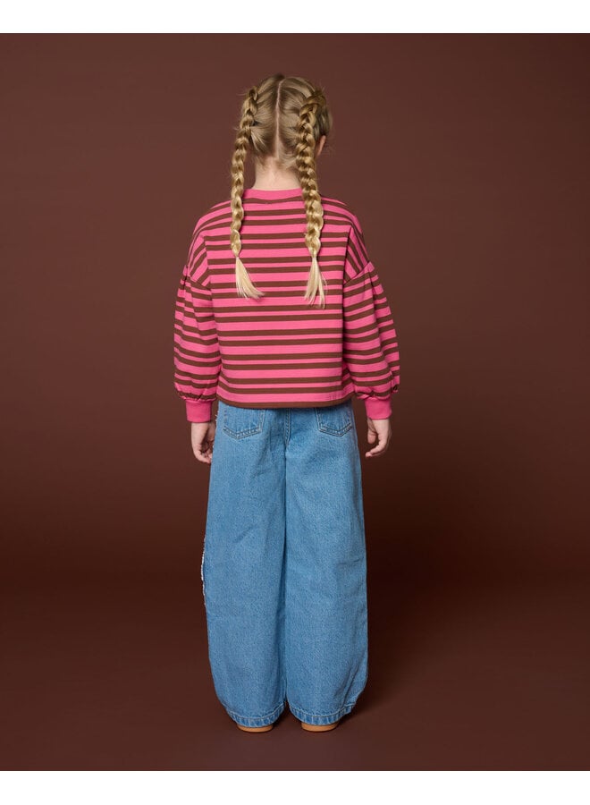 Petit Blush - Easy sweater stripe - Stripe pink/brown