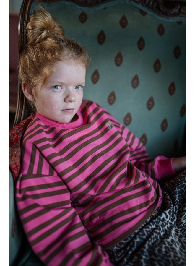 Petit Blush - Easy sweater stripe - Stripe pink/brown
