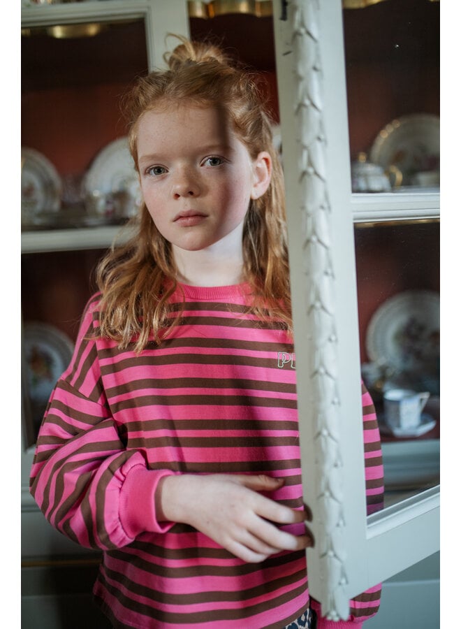 Petit Blush - Easy sweater stripe - Stripe pink/brown