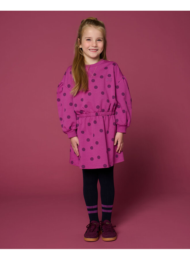 Petit Blush - Skater dress dots - Deep orchid