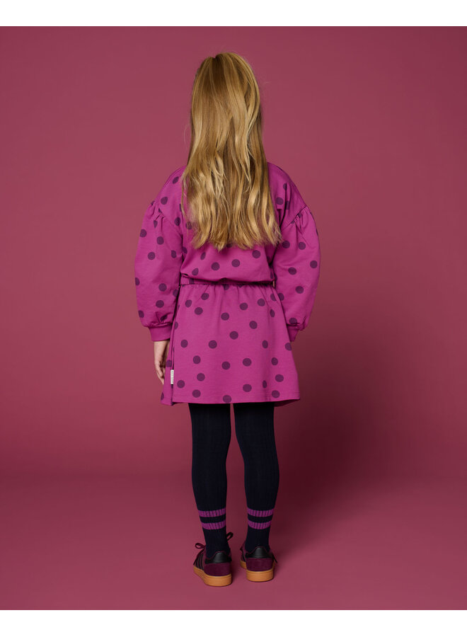 Petit Blush - Skater dress dots - Deep orchid