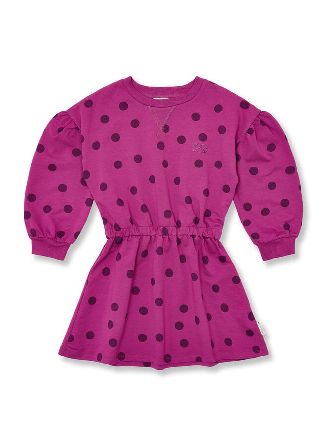 Skater dress dots - Deep orchid