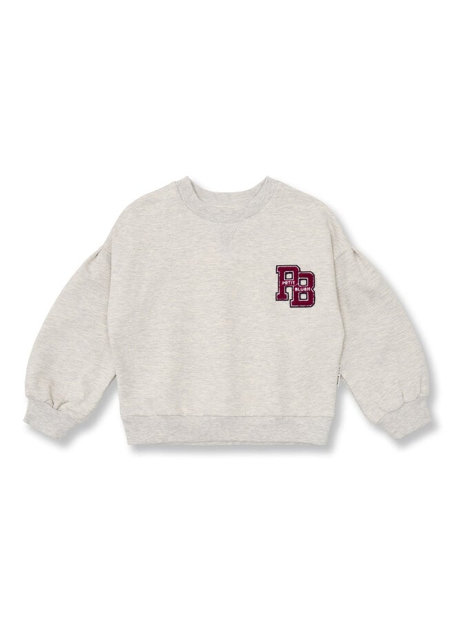 Easy sweater PB logo - Grey melange