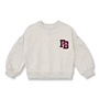 Petit Blush - Easy sweater PB logo - Grey melange