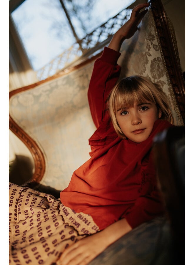 Petit Blush - Sweater ruffles - Garnet