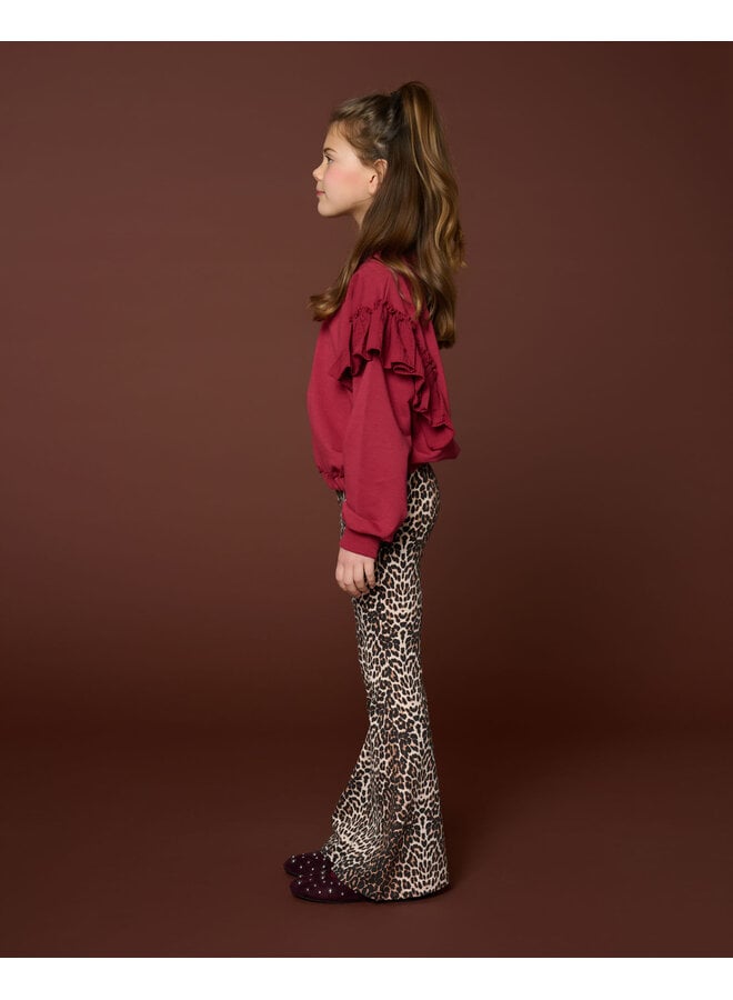Petit Blush - Sweater ruffles - Garnet
