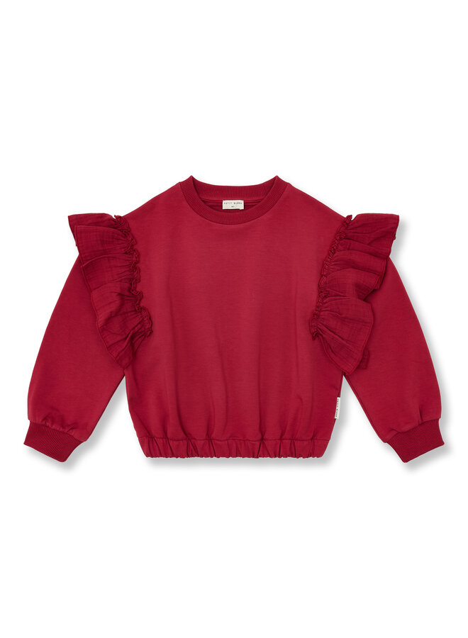Petit Blush - Sweater ruffles - Garnet