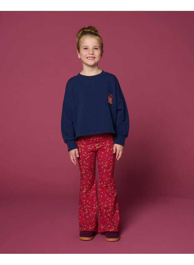 Petit Blush - Bowie flared pants - Winter flower AOP
