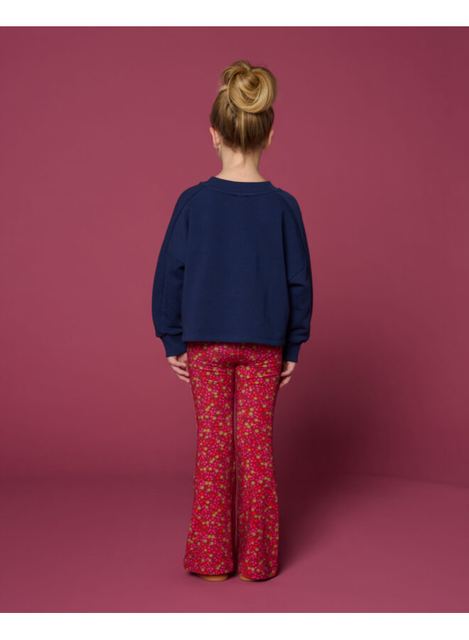 Petit Blush - Bowie flared pants - Winter flower AOP