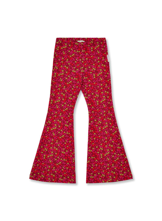 Bowie flared pants - Winter flower AOP