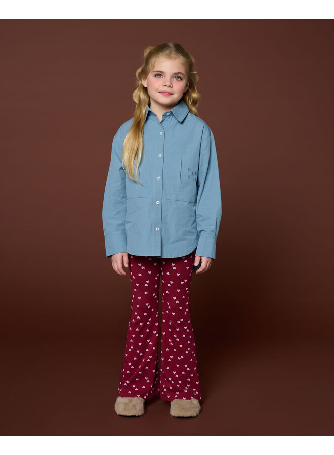 Petit Blush - Bowie flared pants - Hearts AOP