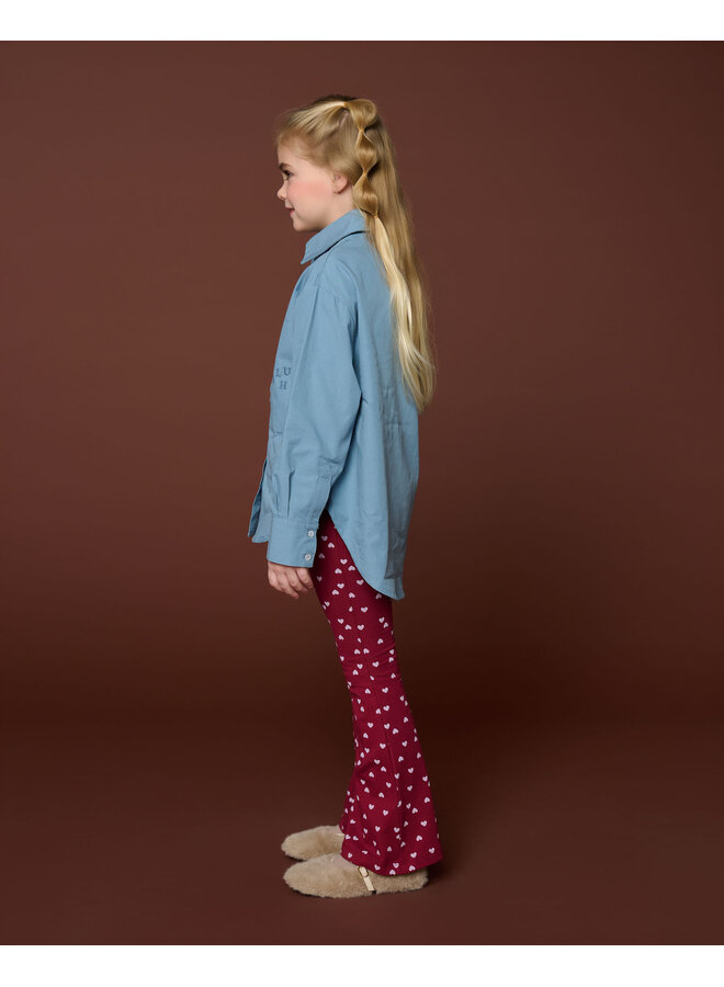 Petit Blush - Bowie flared pants - Hearts AOP